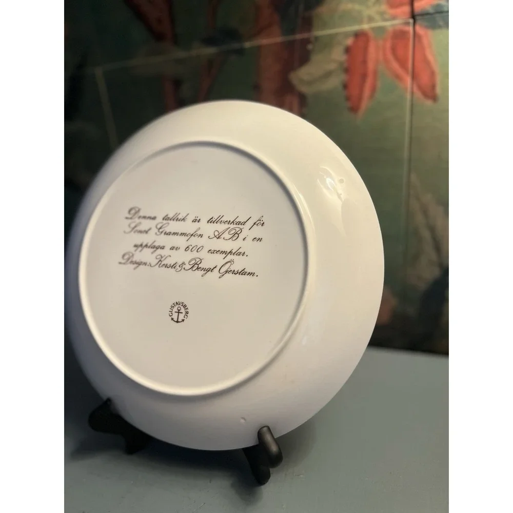 Vintage Gustavsberg Sweden Limited Edition Sonnet Grammofon Decorative Plate 9